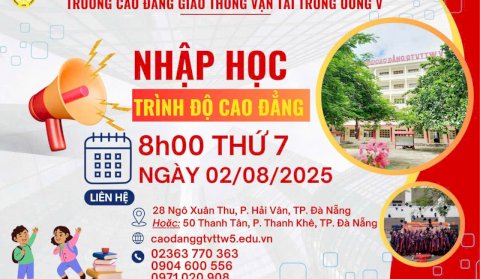 THÔNG BÁO NHẬP HỌC ĐỢT 1 TRÌNH ĐỘ CAO ĐẲNG
